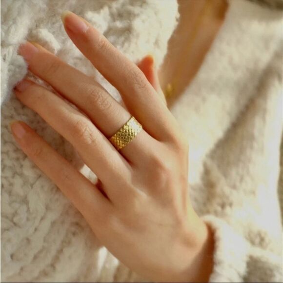 COPY - #34 18k Gold Plated Band Ring - Picture 3 of 5